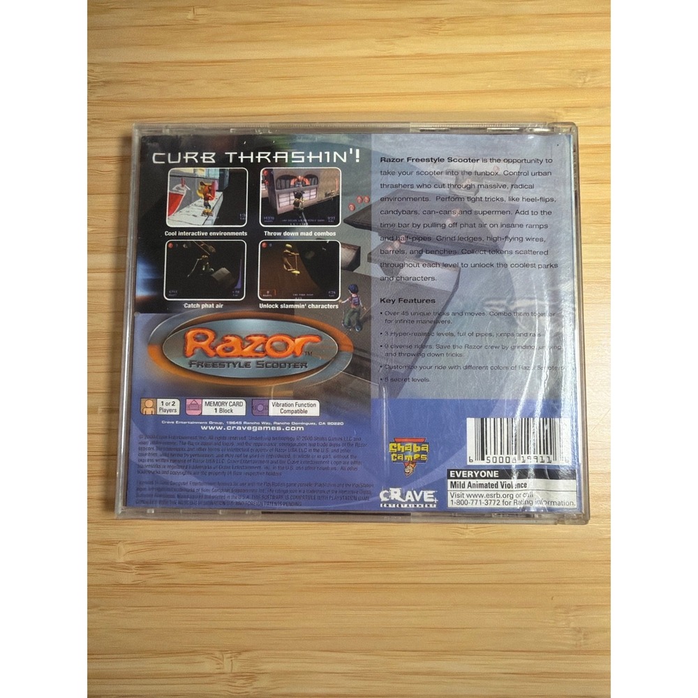 PS1 Razor Freestyle Scooter CIB Water Damage Untested PlayStation Game - Picture 4 of 8